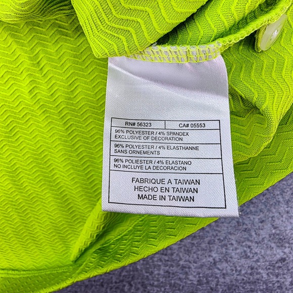 Nike Golf Polo Shirt Men's Size X-Large Lime Green Activewear w/ Nike Swoosh - Picture 7 of 13